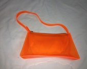 orange clear purse