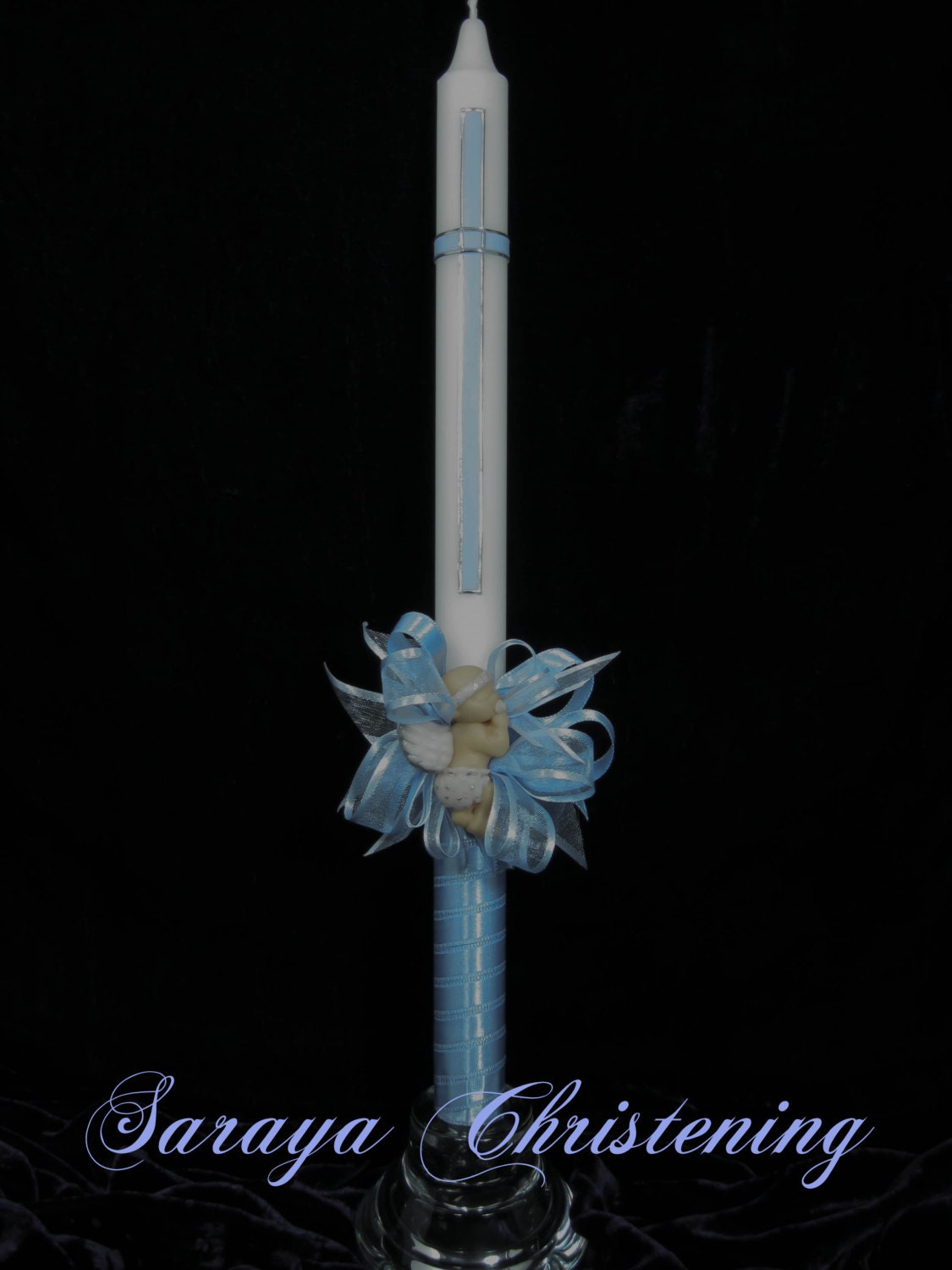 Christening Baptism Candle Greek Easter CandleLampada