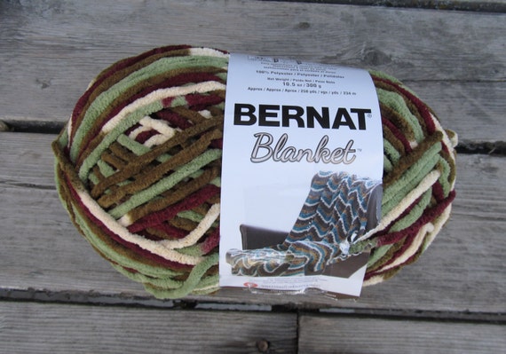 Bernat Big Blanket Yarn in Plum Fields knitting crocheting