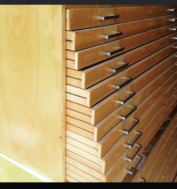 flat file cabinet wood