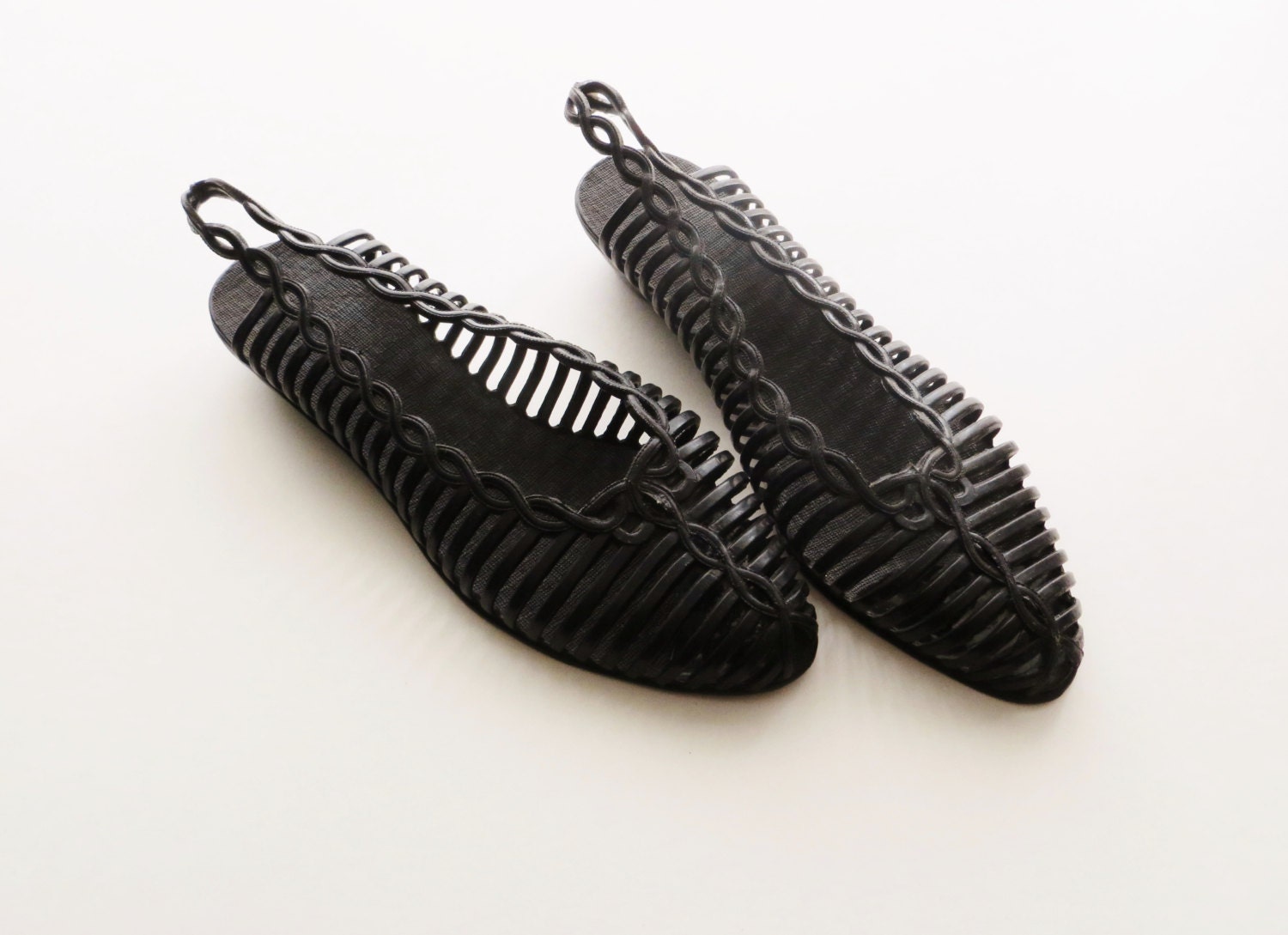 rubber strappy sandals