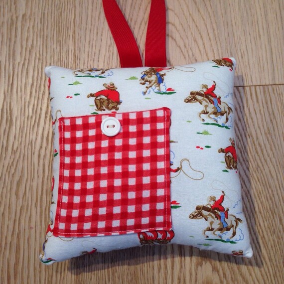 Boys tooth fairy pillow Cath Kidston cowboys by SewSandySew