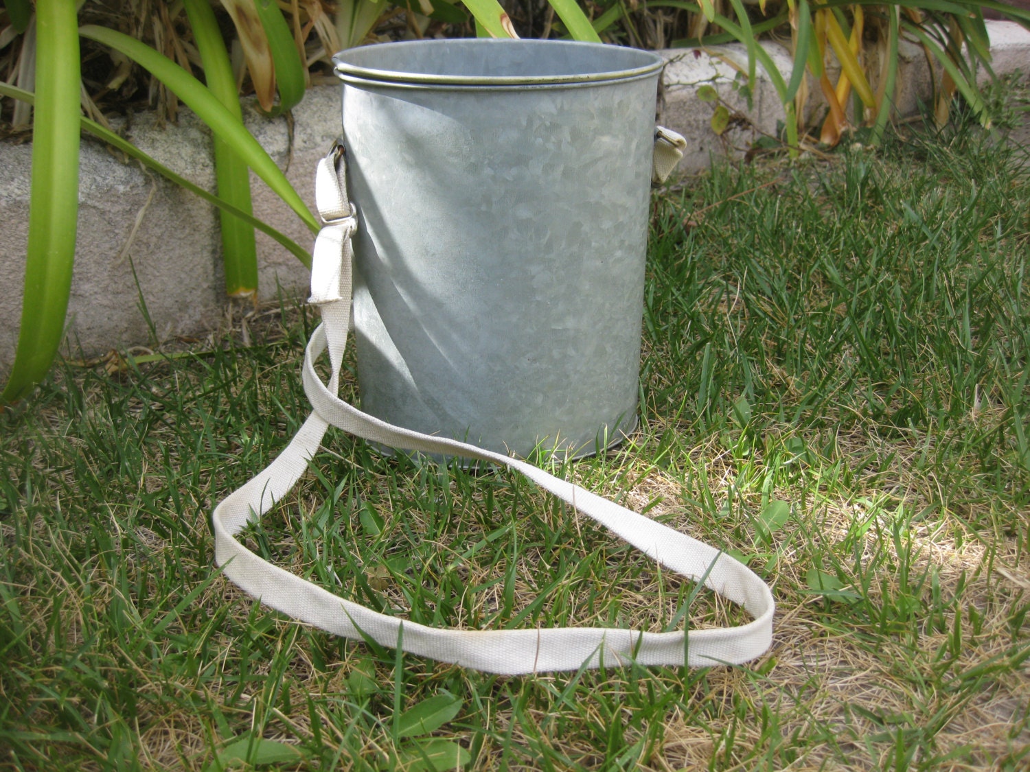 ON SALE Galvanized Metal Minnow Bucket Rustic Fishing Oval