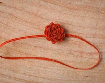 FREE SHIPPING! Orange Baby Headband, Halloween Headbands, Baby Girl Headband, Newborn Headbands, Baby Flower Headband, Photography Prop