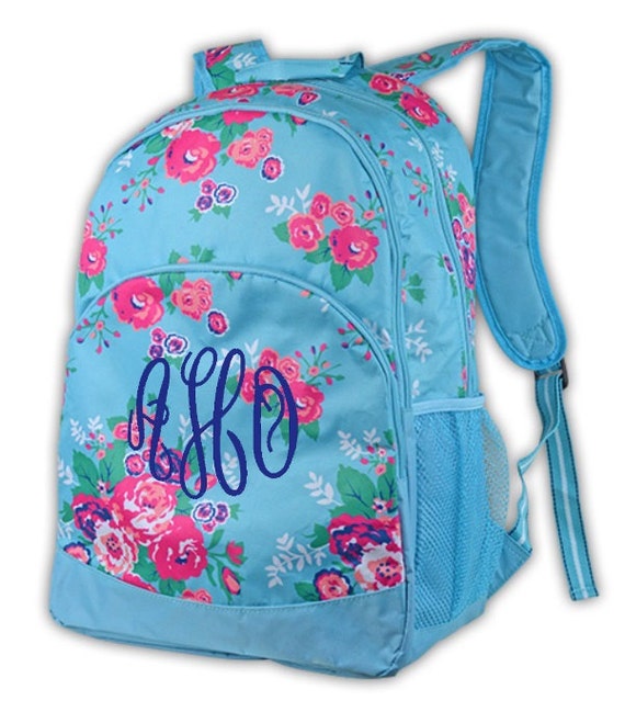 Combo Backpack and Lunch Bag Set with Monogram in Preppy Dot