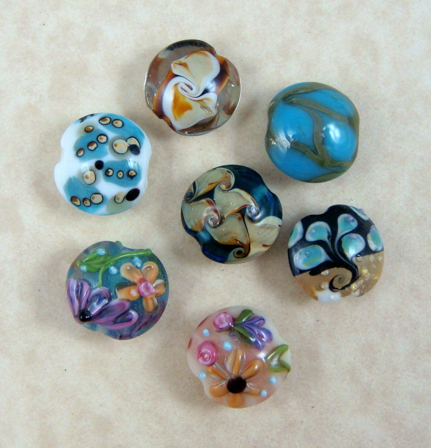 Lampwork Beads Assorted Lamp Work Beads by TheBeadBungalow