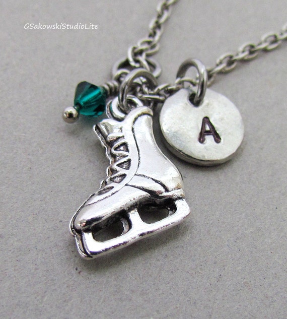 Ice Hockey Skate Charm Necklace by gsakowskistudiolite on Etsy