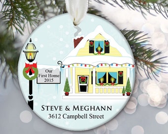 Our First Home Ornament Personalized First Home Christmas Ornament Housewarming Gift New Home Our First House 1st Home Couples name OR271