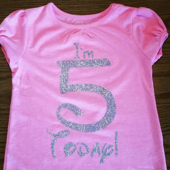 Toddler Girl's Birthday Shirt w/ Name on Back by GracelynnDesign
