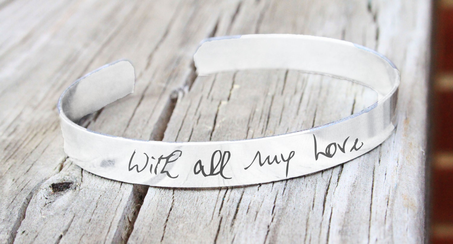 Custom Handwriting Bracelet Handwriting Jewelry Bracelet