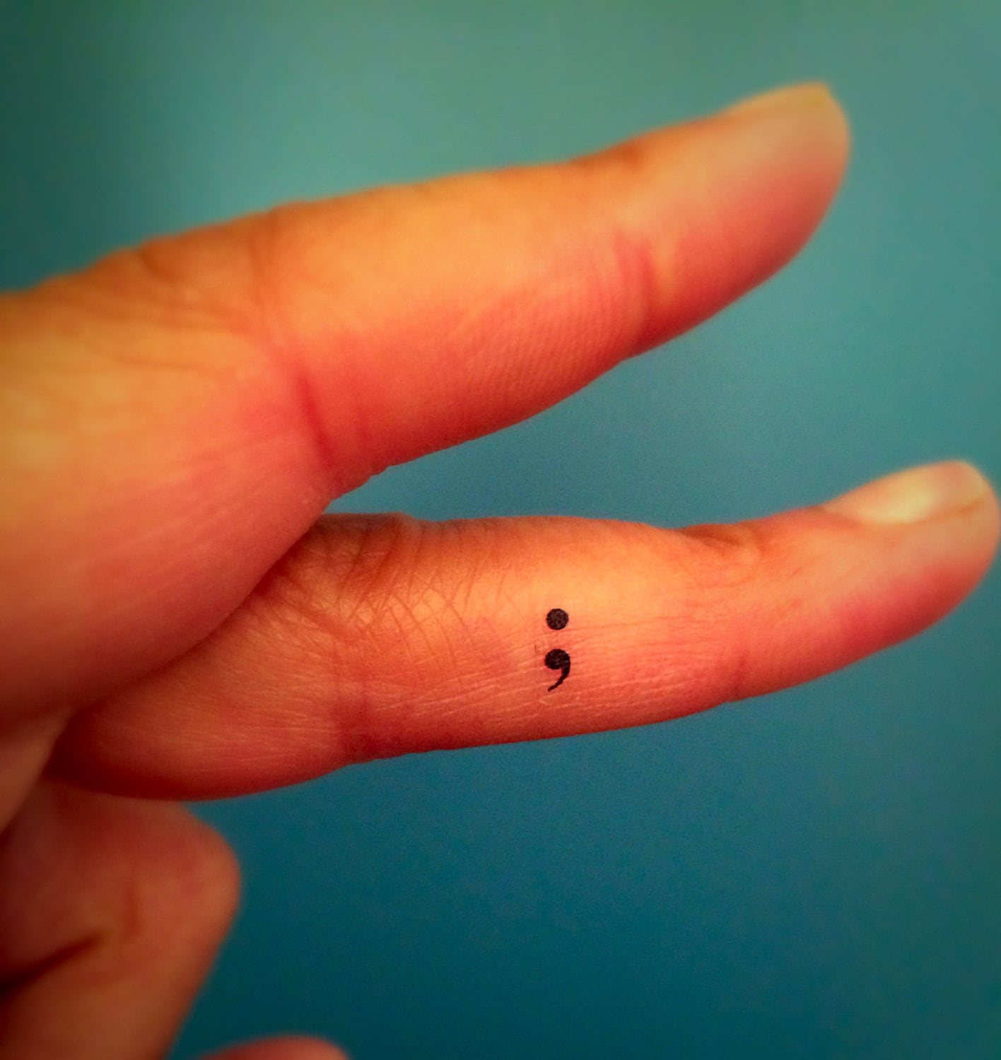20 Semicolon Temporary Tattoo Tiny / Fake Tattoos / Set of 20