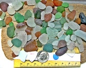 Unusual and interesting shapes and colors - 100 interesting sea glass pieces for your craft * Peruvian coast HU0008