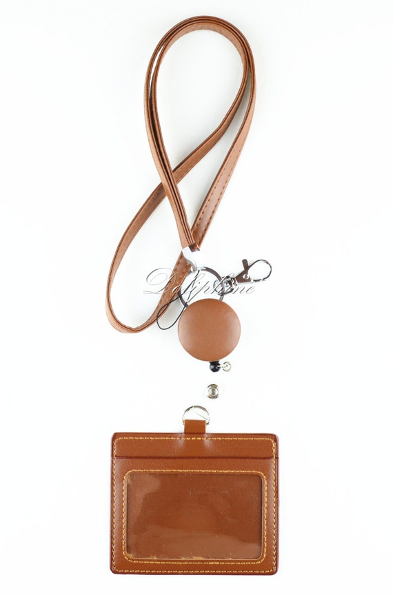 Lanyard Retractable Reel Horizontal ID Badge Holder 4