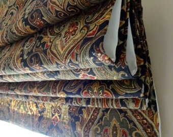 Roman Shade, Custom, Curtains, Fabric Shades, You provide the fabric of your choice. Blackout Roman Shade Option