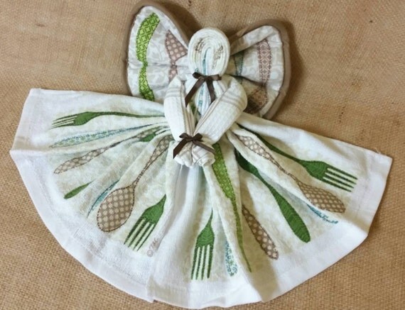 Country Kitchen Angel Decor Dish Towel Angel Country/Rustic