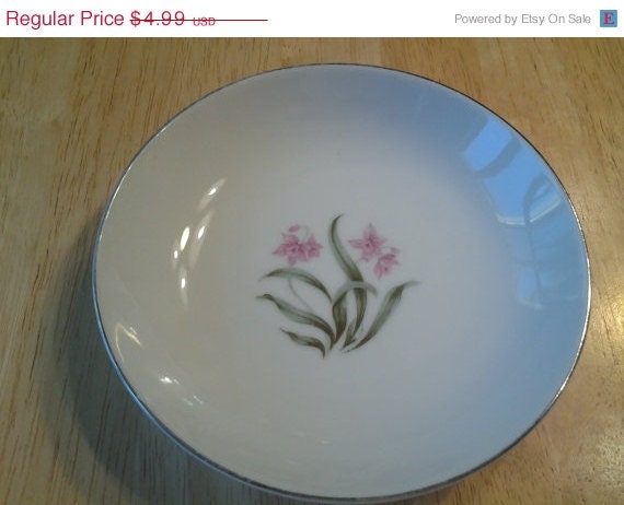 On Sale Collectible Grantcrest China Pink Orchid Serving 5.5 inch Berry ...