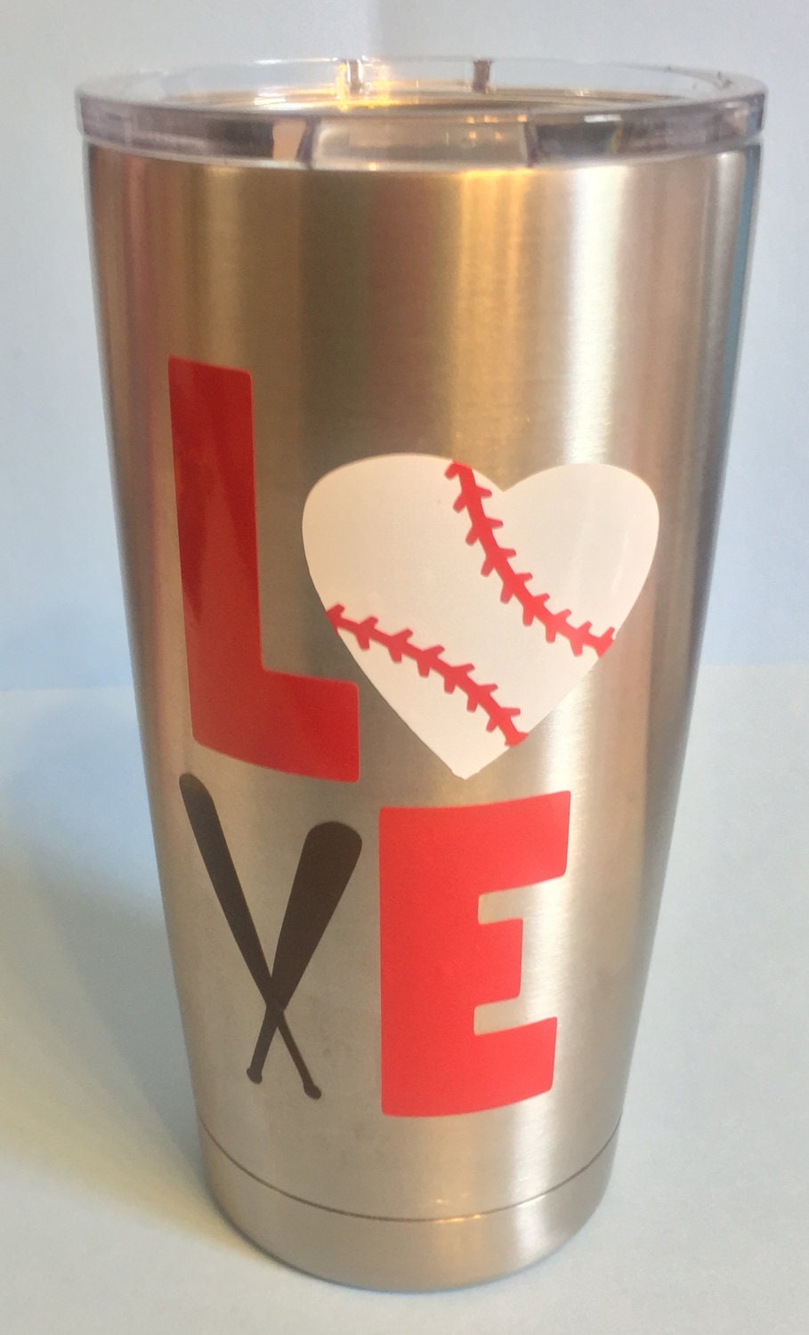 Baseball LOVE Personalized Yeti Tumbler With Monogram