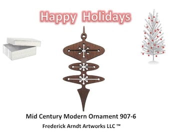 907-6 Mid Century Modern Christmas Ornament