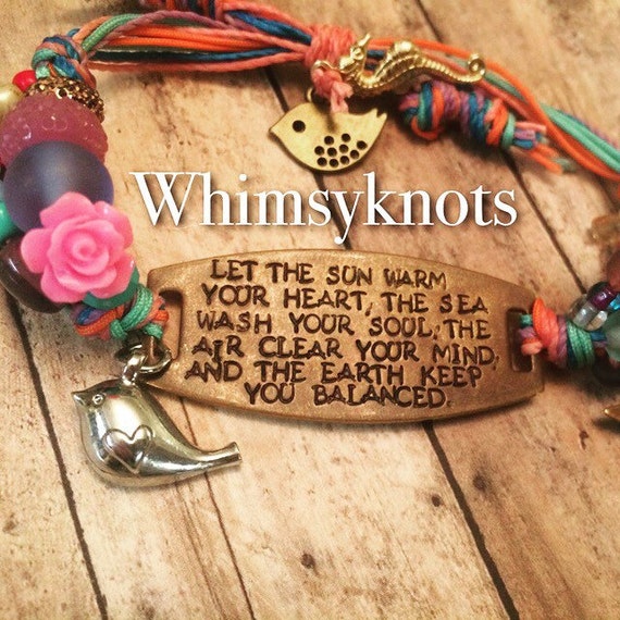 Quote braceletpersonalized quote stamped jewelry