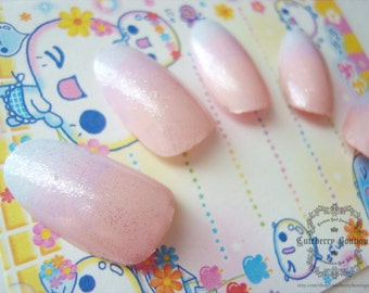 3D Fake Nail Set Pastel Goth Kawaii Fairy by CuteberryBoutique