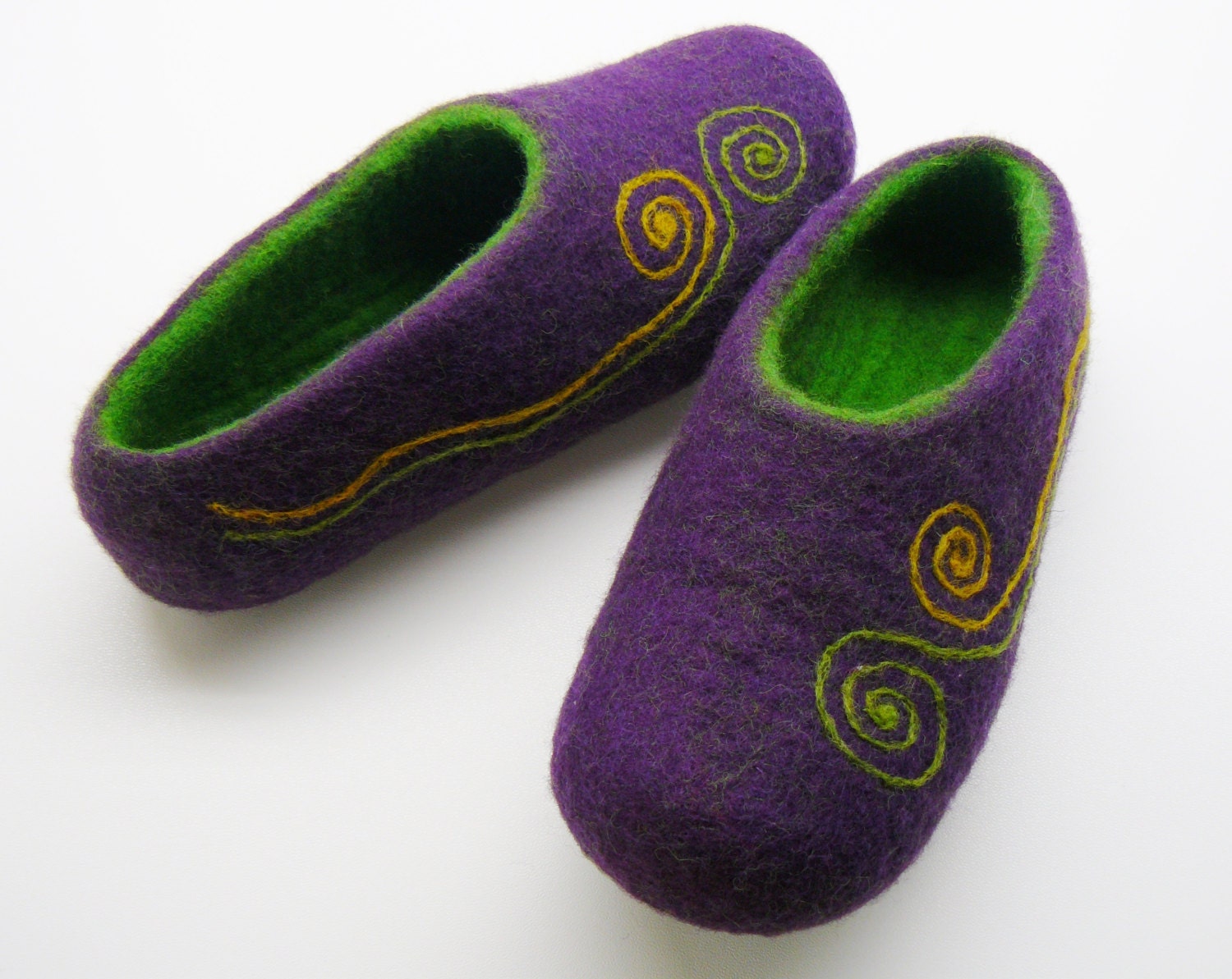 Wool felted slippers. Handmade felted slippers for by FeltingHome