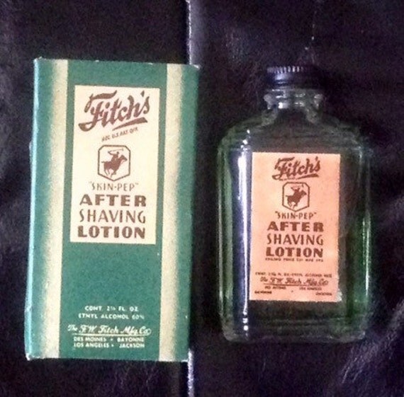 Vintage 1940s Men's Aftershave Bottle Original Box