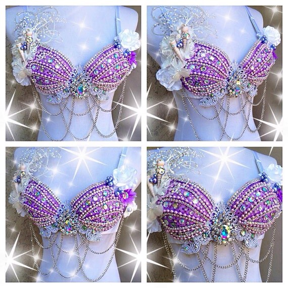 Mermaid Rave Bra by xmogIRL on Etsy