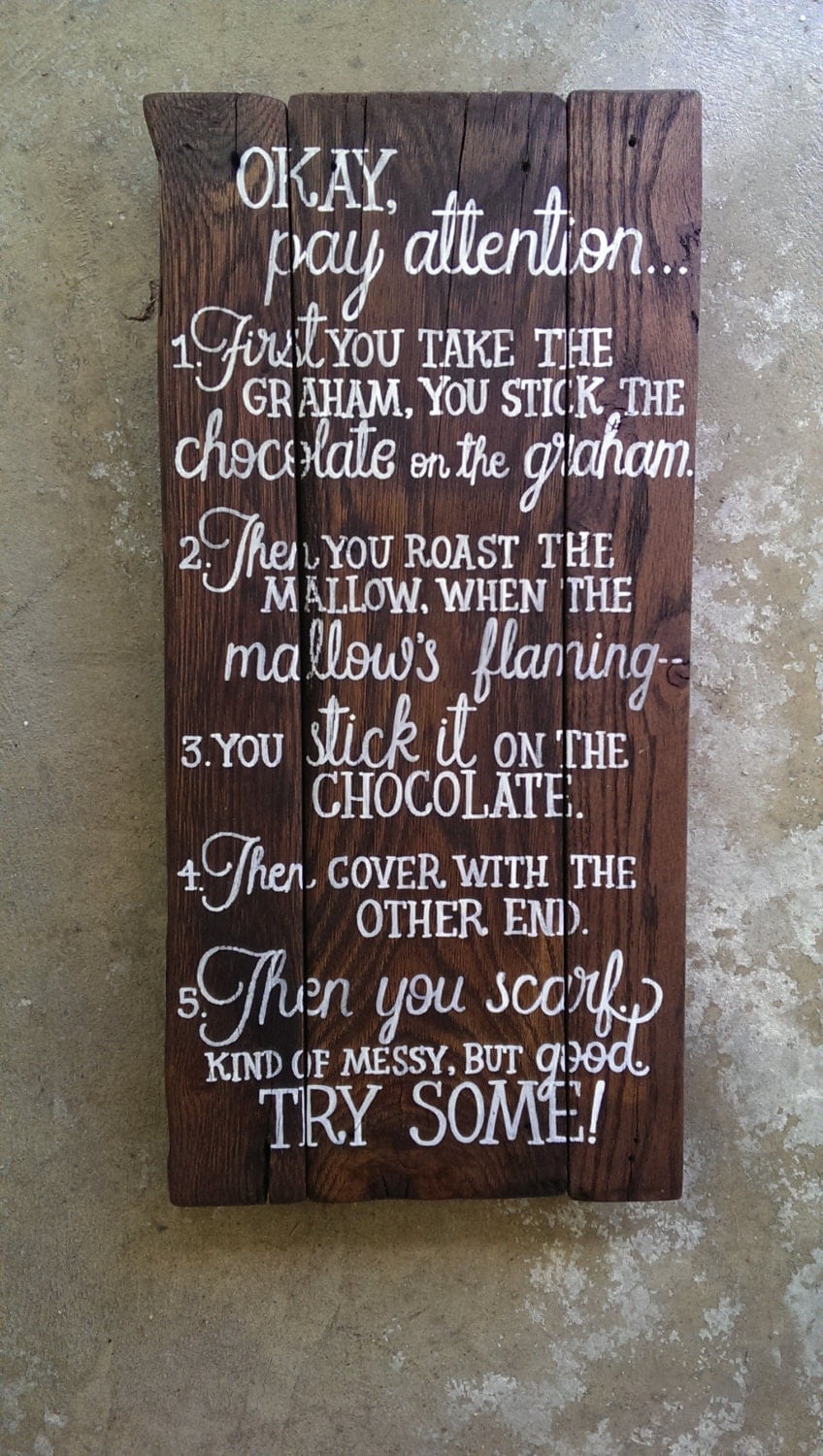 SANDLOT s'mores quote...CUSTOM quote hand-painted by emlaurenVO