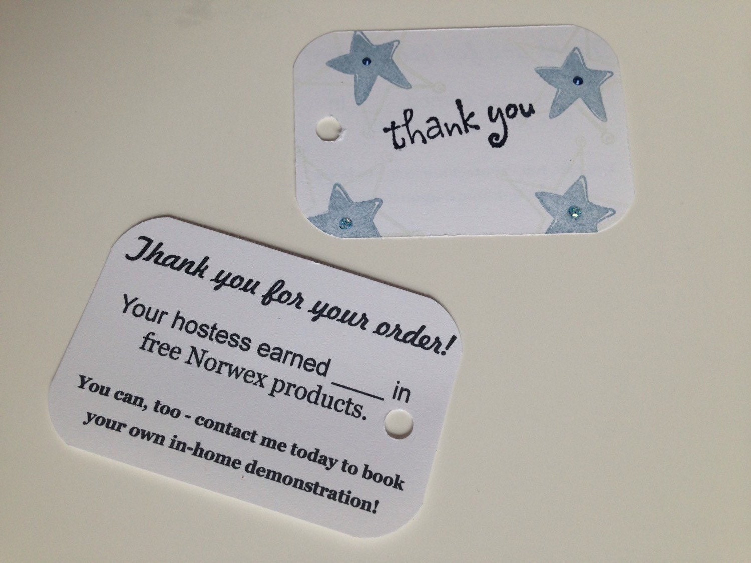 Norwex styled tags set of 30 Thank You tag Big by ArtfulDesigner