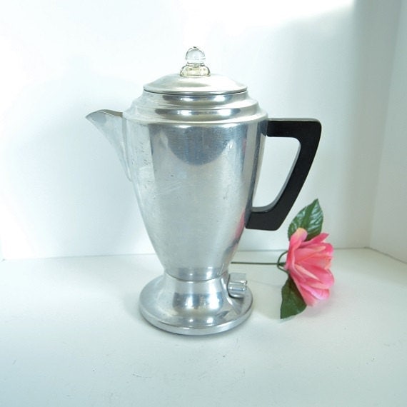 Vintage Electric Aluminum Percolator from Montgomery Wards