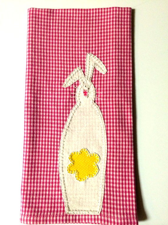 Easter Applique Kitchen Towel, Easter Bunny Tea Towel ...