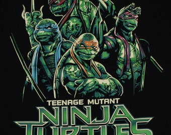 Teenage Mutant Ninja Turtles Renaissance 41 Black Timber Black T-shirt Sz. S,M,L,XL,XXL