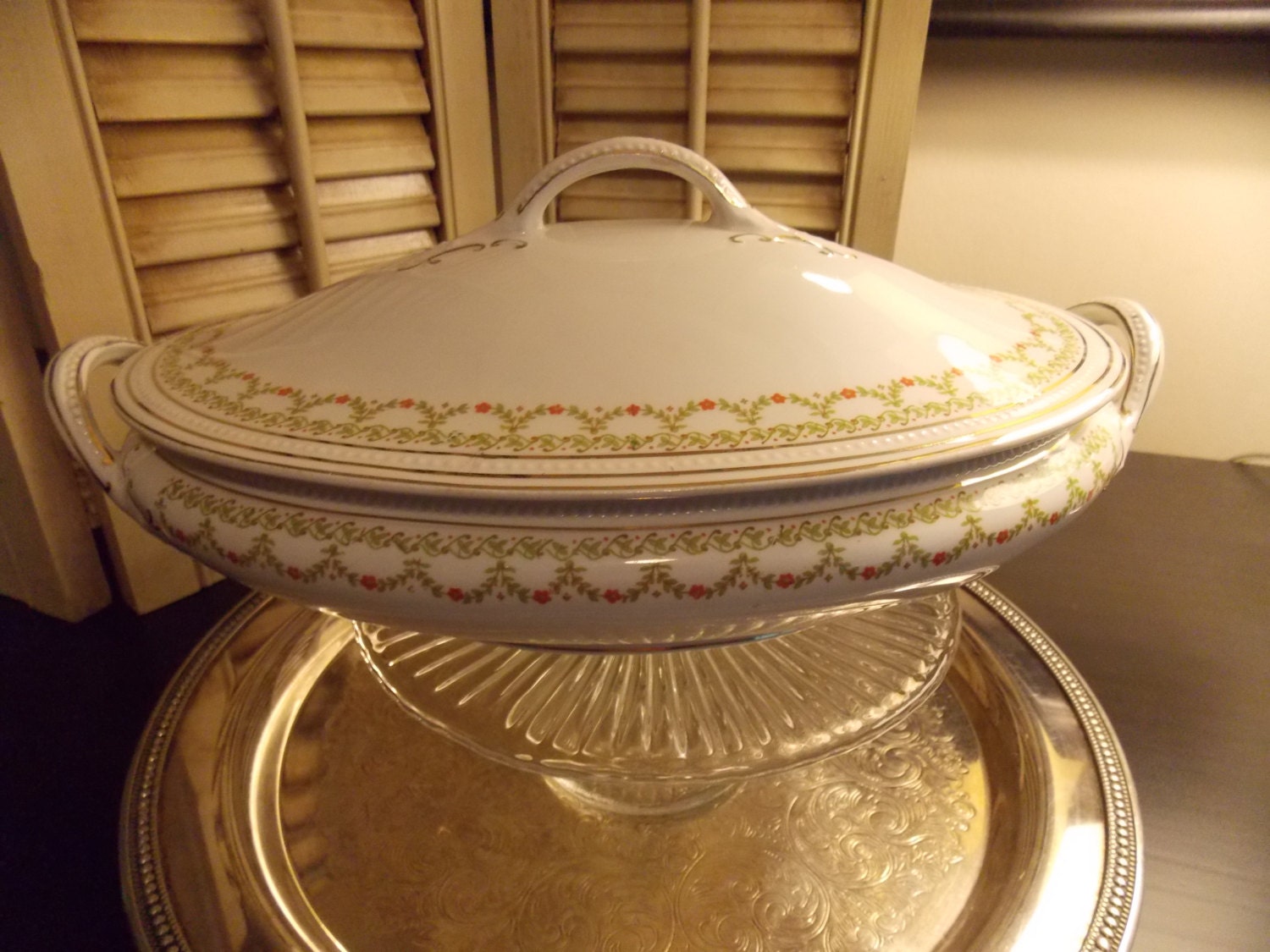 Vintage CASSEROLE, J & G Meakin China Casserole with Cover, Made in