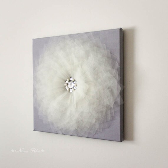 Living Room Decor Peach and Grey Home Decor Flower Wall