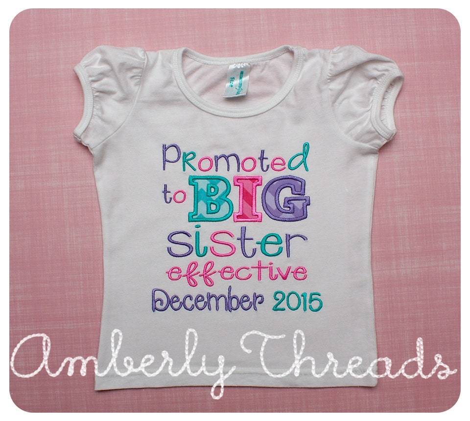 being promoted to big sister shirt