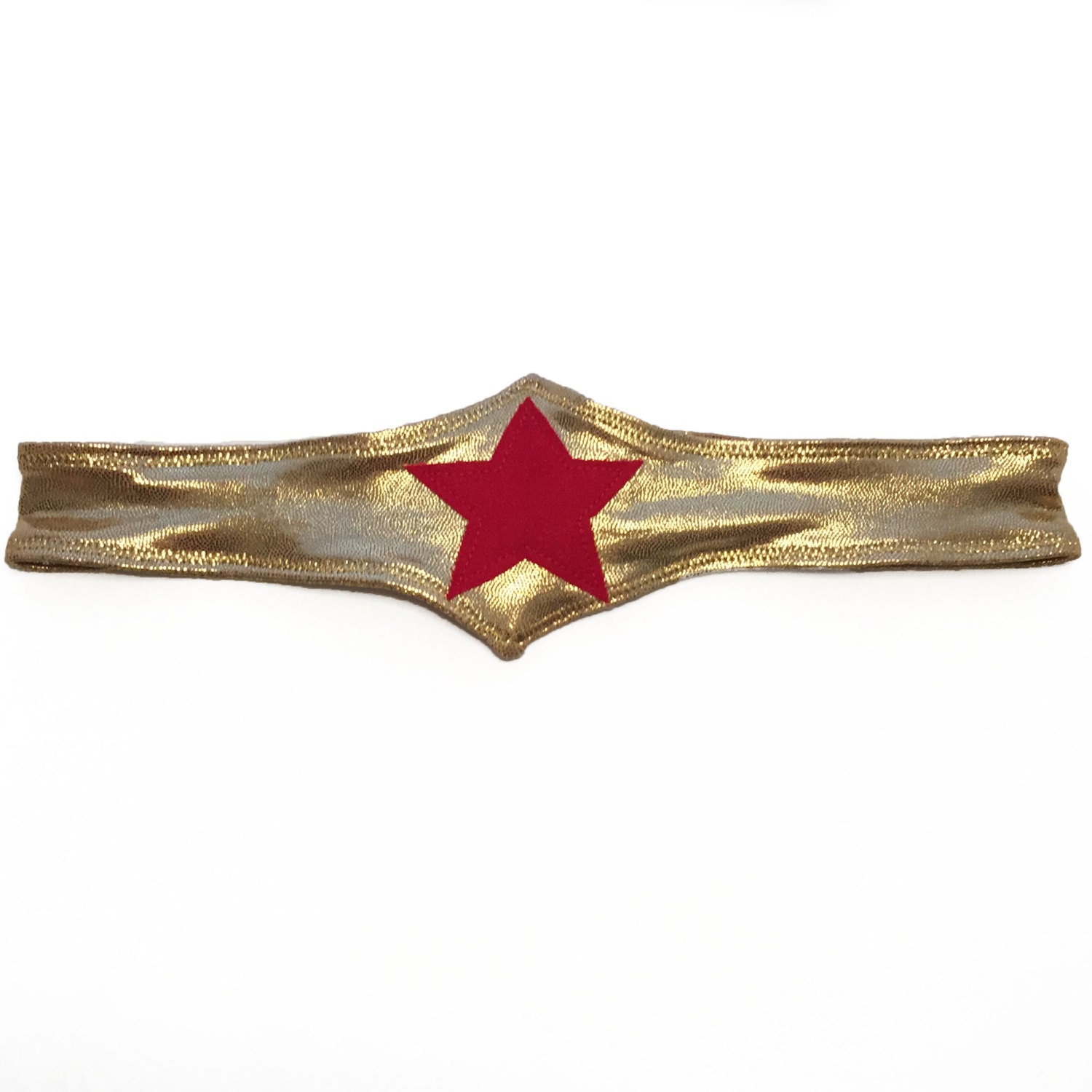 Wonder Woman headband gold red star super hero by TurningHeart
