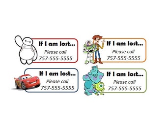 Set of 8+ Custom Temporary Tattoos - Emergency Contact Info / If Lost
