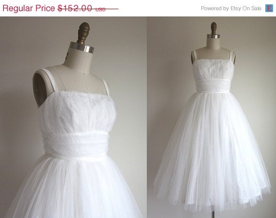 1950s Party Dress / Vintage 1950s Wedding by CanaryClubVintage