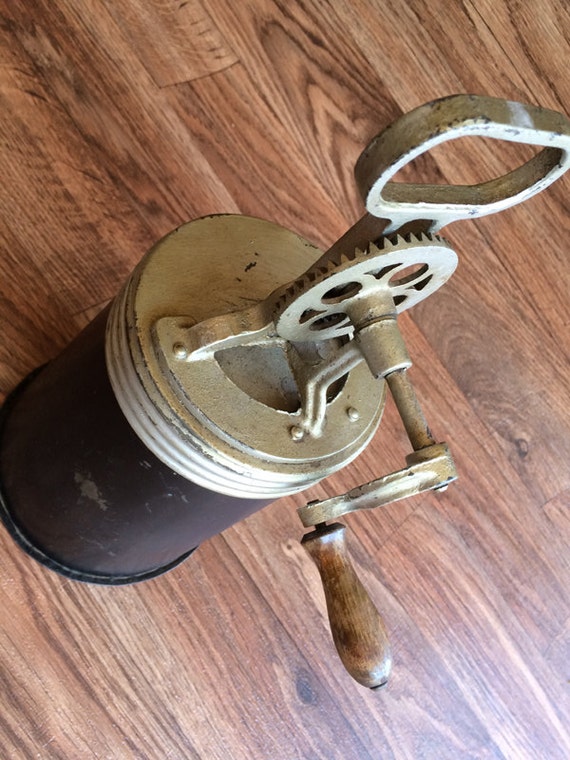 Hand Crank Butter Churn Antique Table Butter Churn