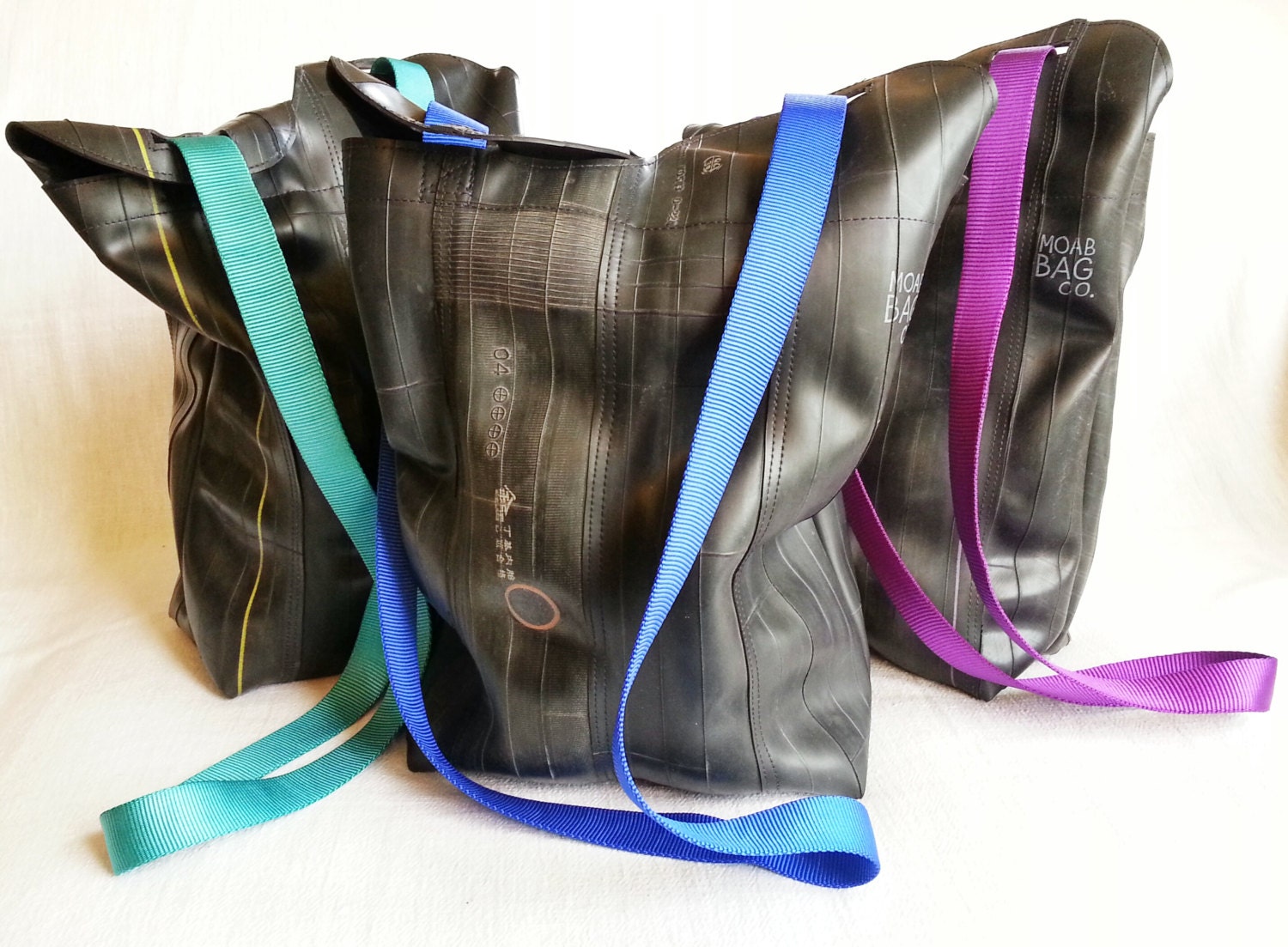 Simple Shoulder Bag Large Tote Recycled Bike by