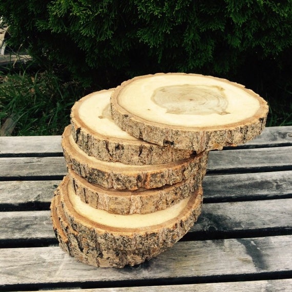 10 Cottonwood log coasters disks 67in by