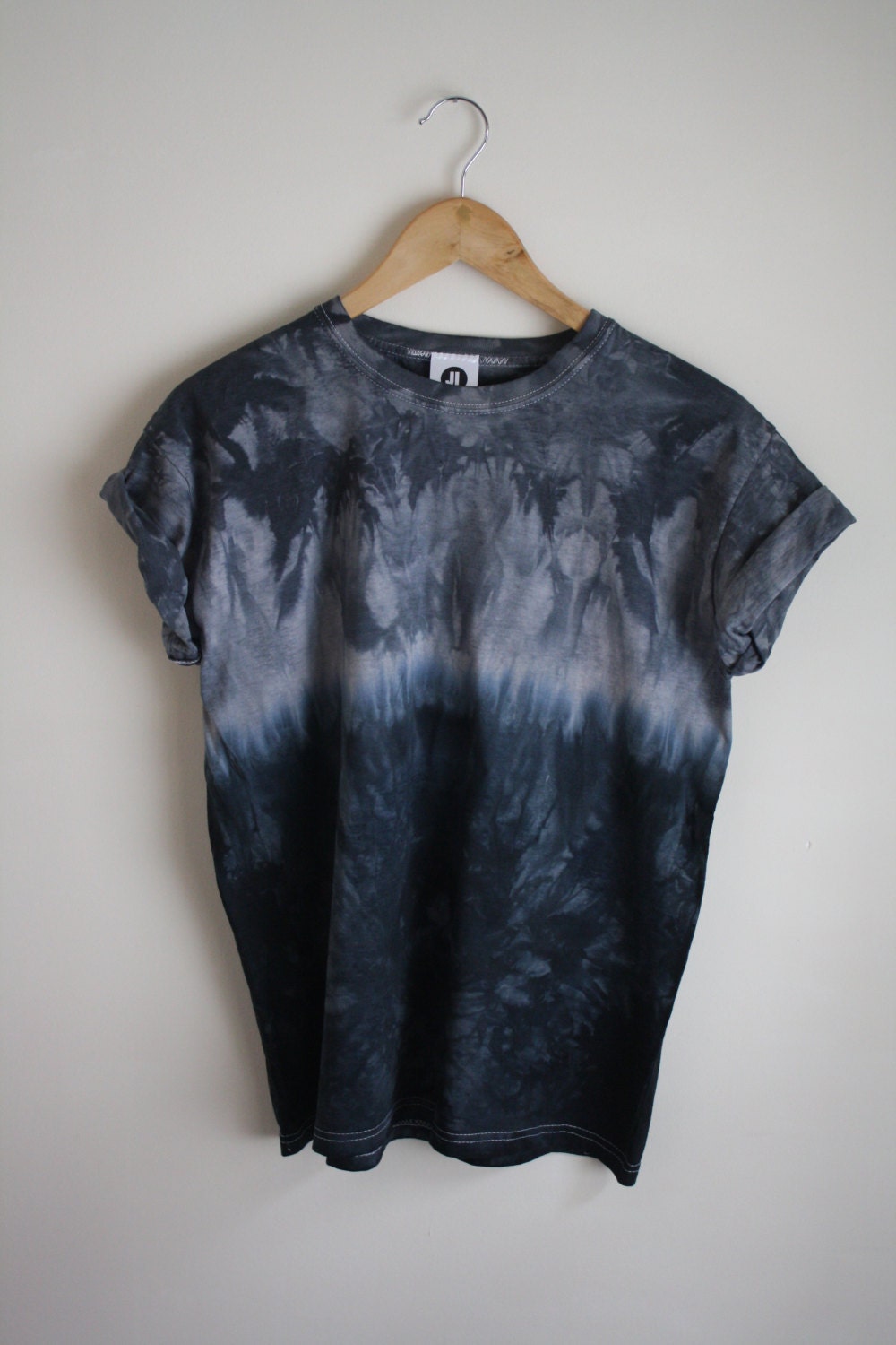 Dip Dye Tie Dye T-Shirt Unisex Grey and by JessIrwinClothing