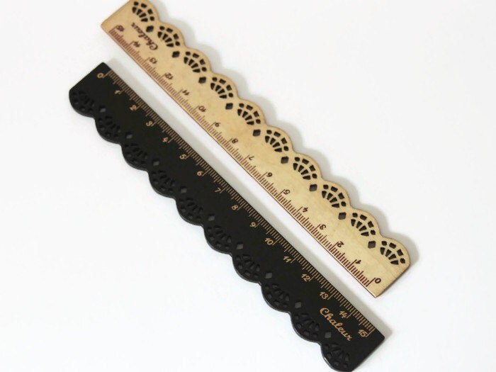 Scalloped Edge Ruler Wooden Ruler Retro Ruler Die Cut
