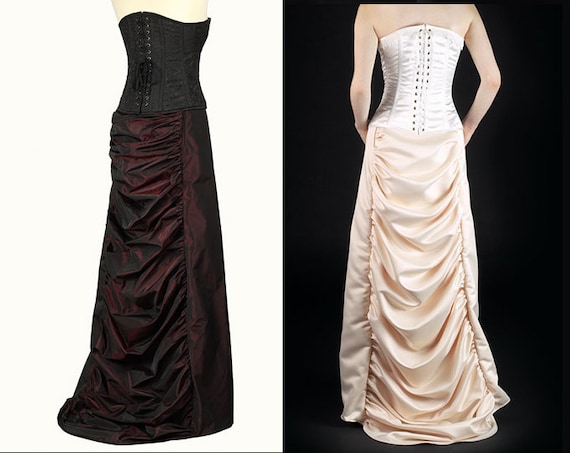 Edwardian Style Bustle Skirt - Clearance, last few sizes! by TheDarkAngelDesignCo steampunk buy now online