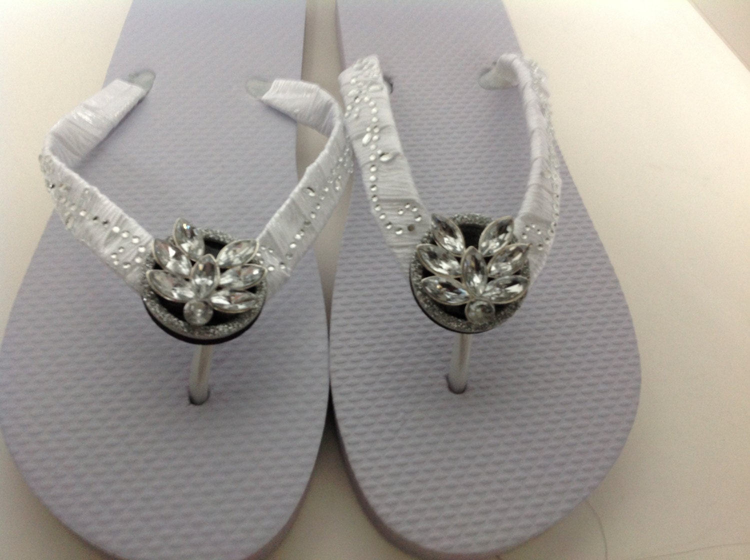 Rhinestone Sandals bridal flip flops wedding flip flops