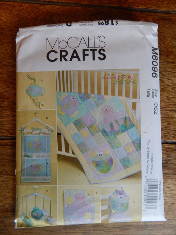 McCall s 6096 Appliqed Baby Quilt Pattern With Under The