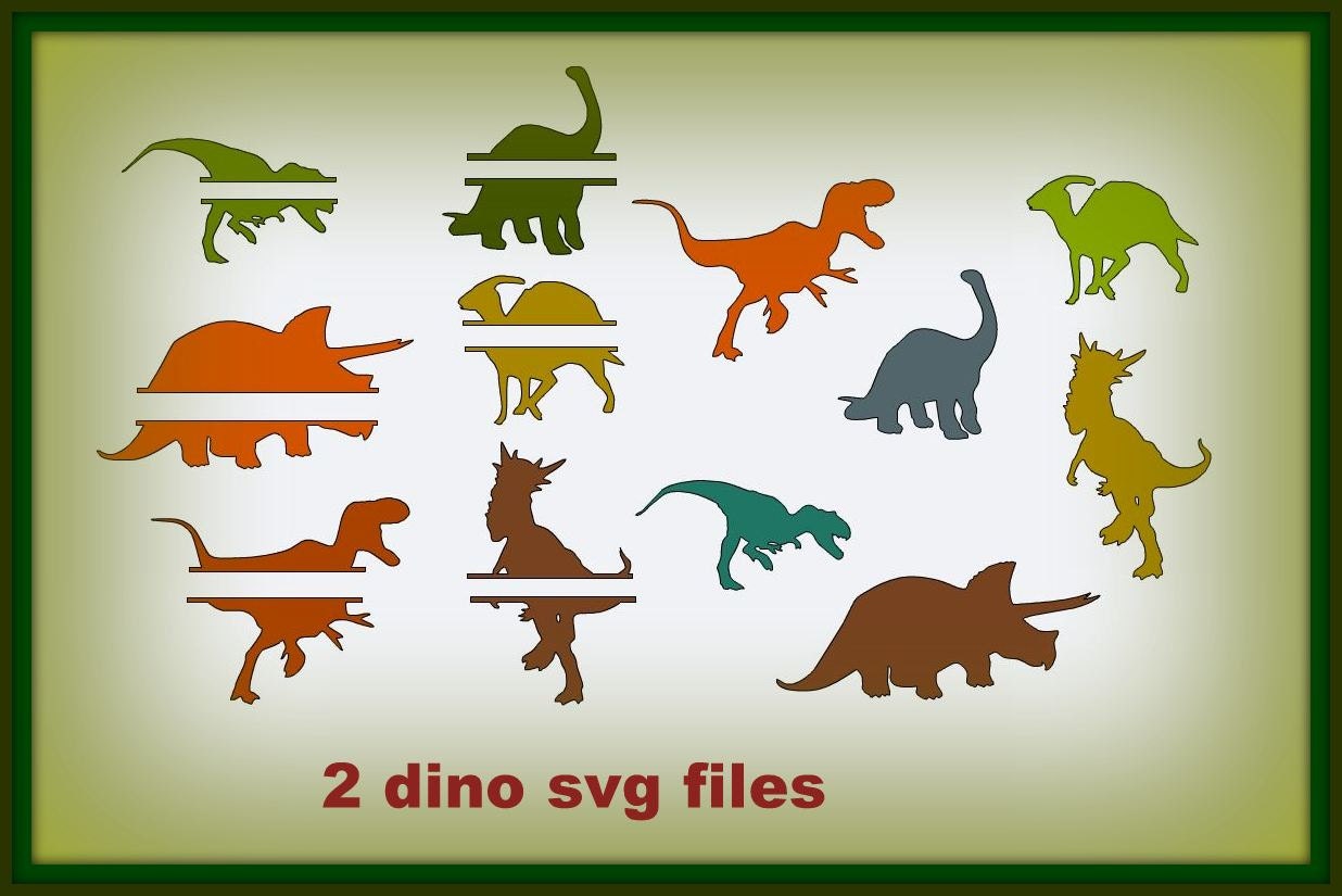 Download Dino Party pack svg files split and regular dinos 2 SVG files