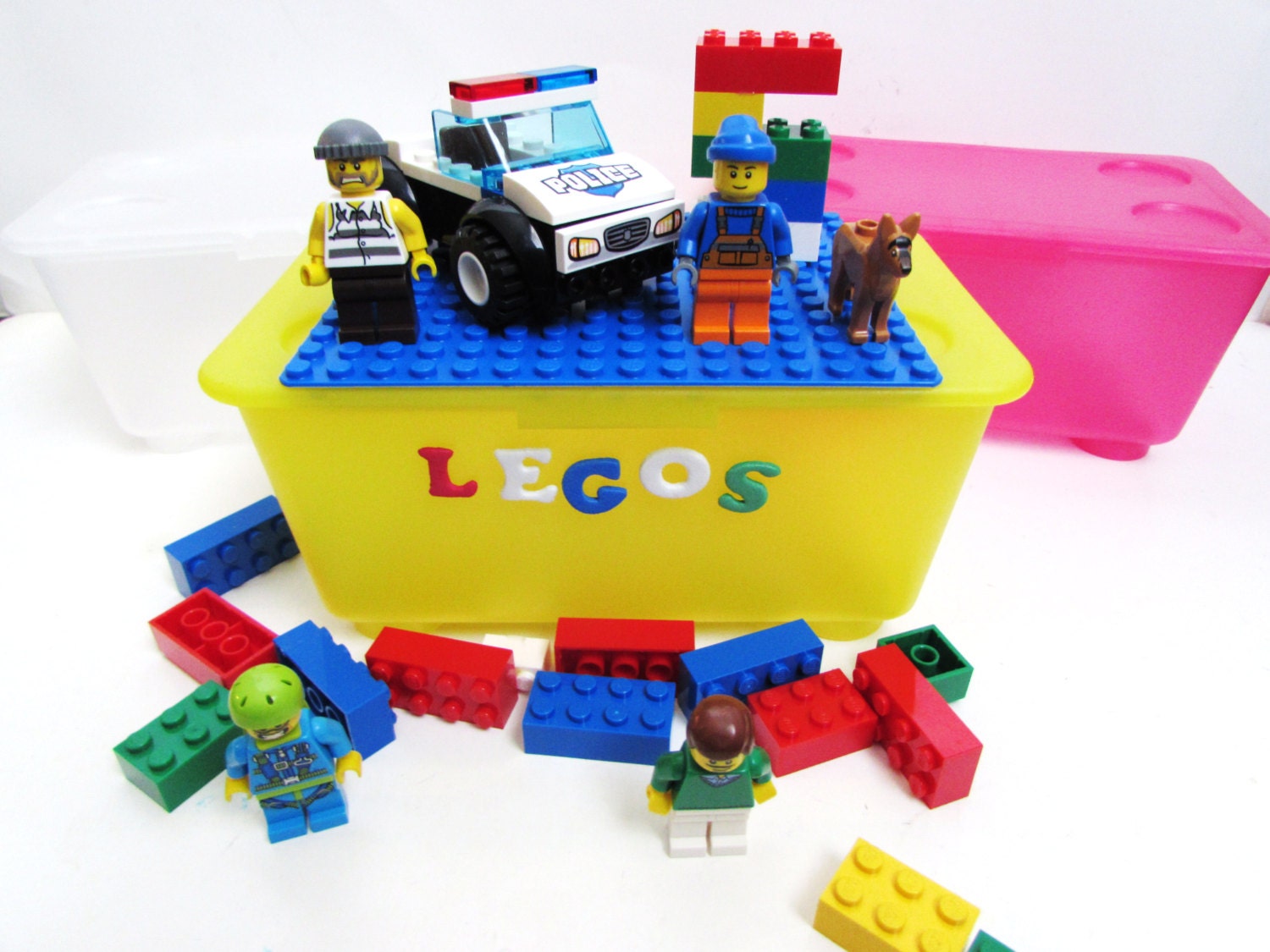 large container of legos