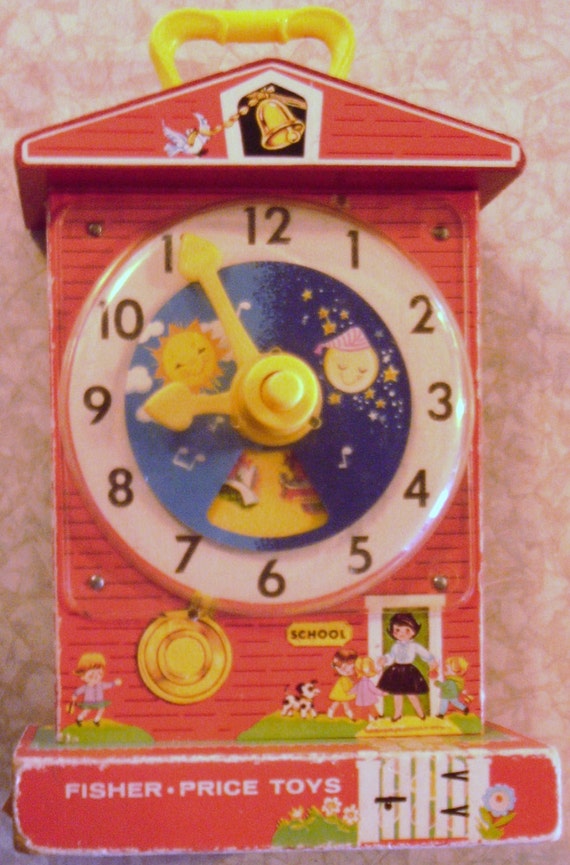 FisherPrice Musical Teaching Clock 1962 by KatiquesTwo on Etsy
