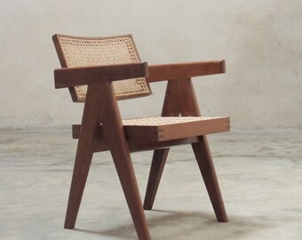 Office Chair (V leg) - Natural Teak Finish